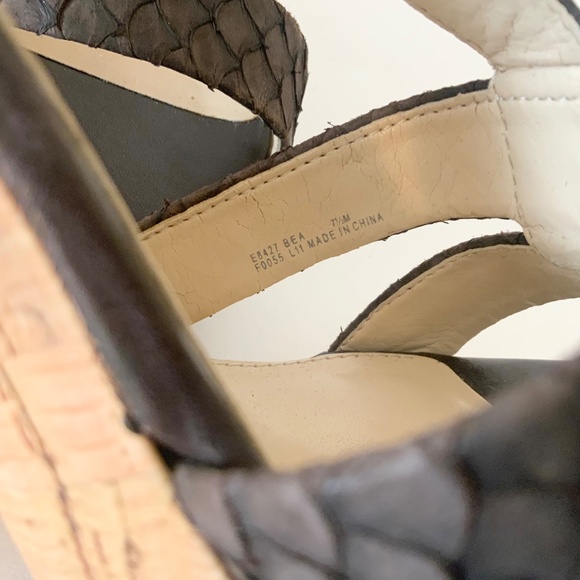 Calvin Klein Bea Platform Stiletto Heel Sandal Brow Red Leather T-Strap Pump 7.5 - Picture 14 of 16